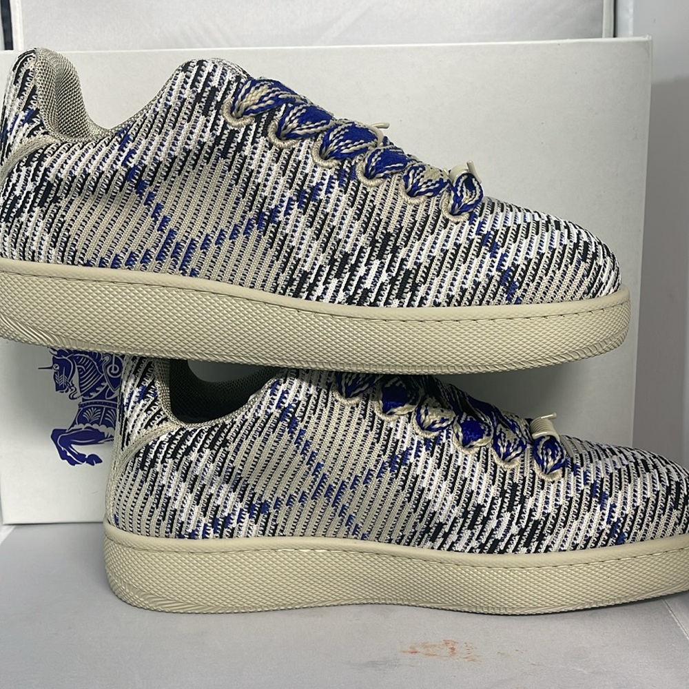Brand new Burberry Box Check Knit Low-Top Sneakers 43 - Picture 4 of 13
